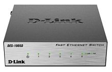 5-портовый неуправляемый коммутатор D-Link DES-1005D/O2B 10/100 Мбит/с DES-1005D/O2B в магазине "АйТиАйСИ" в Ростове на Дону | itic.ru 